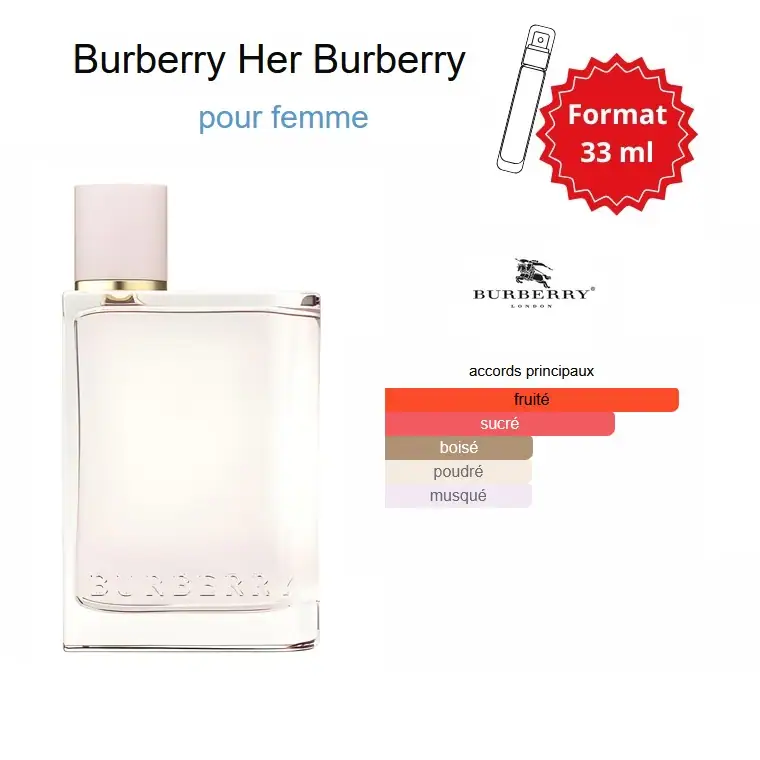Parfum Burberry Her Maroc format 33ml - Baies rouges et Musc